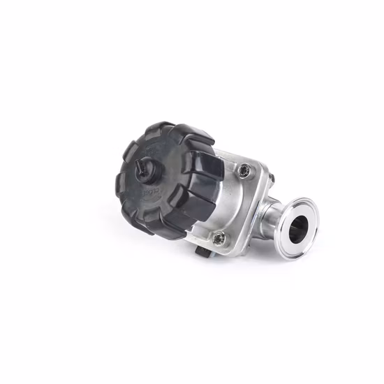 Valvola a membrana sanitaria a tre vie in acciaio inox saldato/triclamp